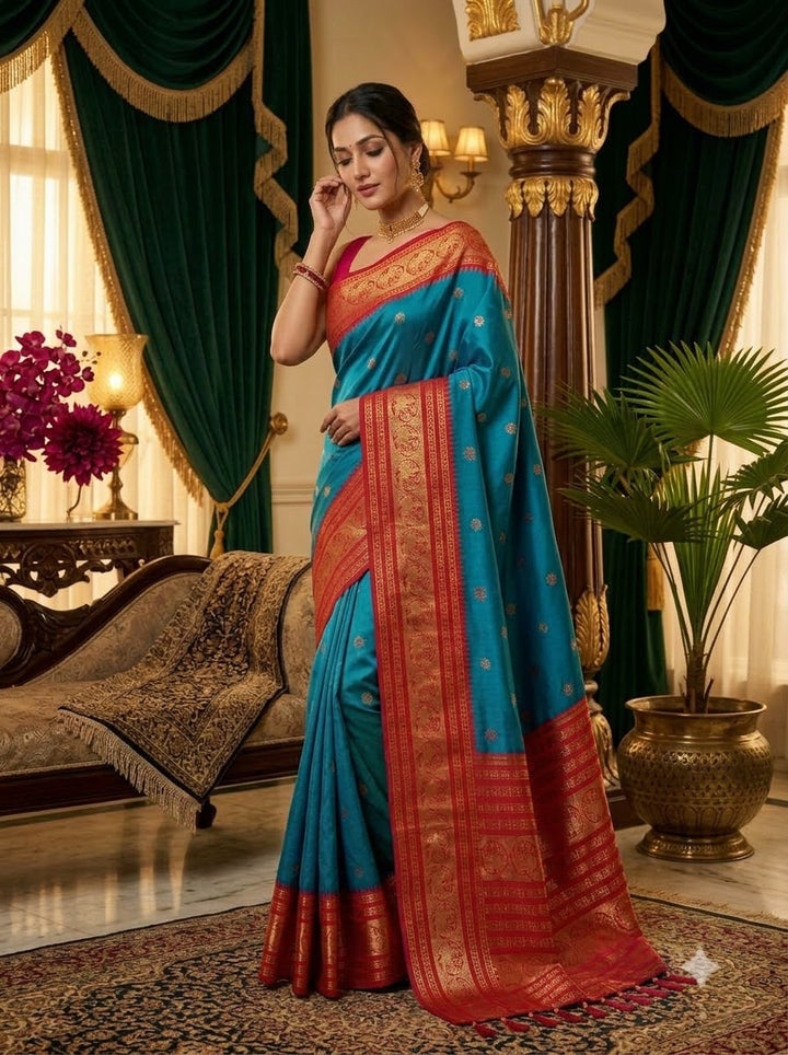 A Tale of Two Tones Fancy Silk Saree
