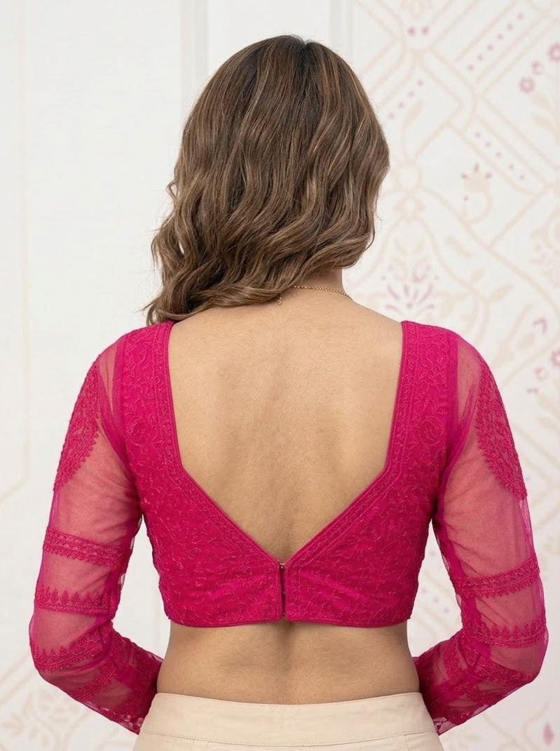 Inspired by Royal Grace Organza Embroidered Blouse