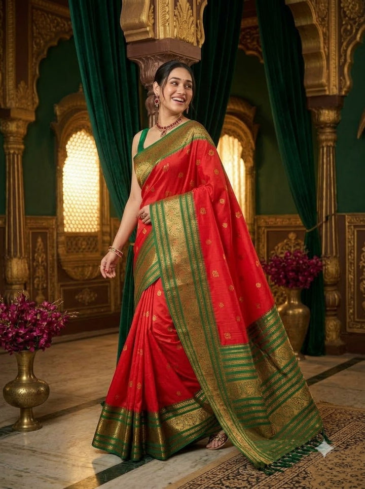 A Tale of Two Tones Fancy Silk Saree