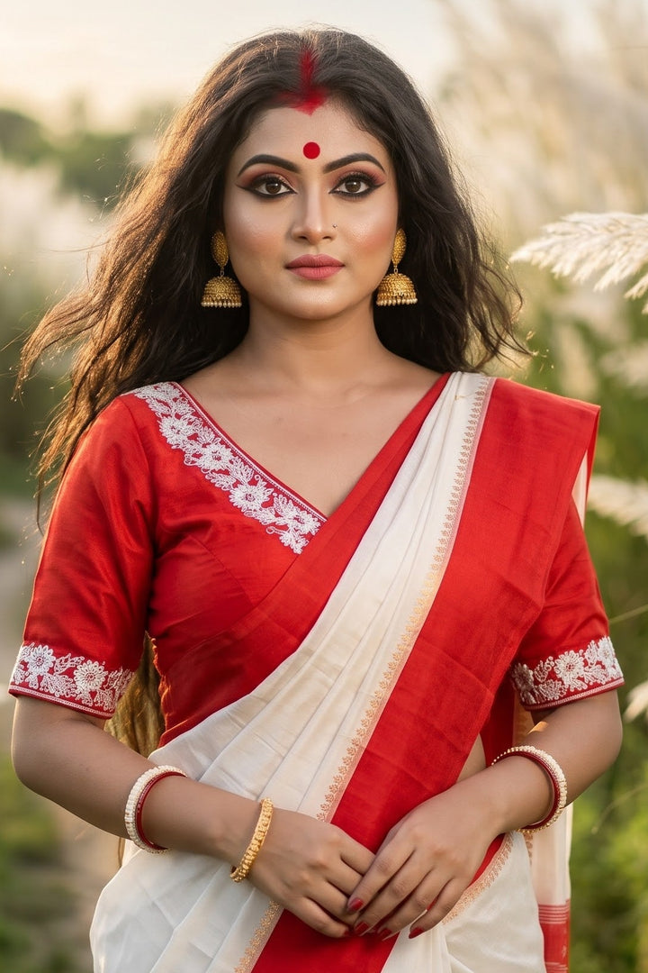 Mahalaya Prabhat Designer Blouse