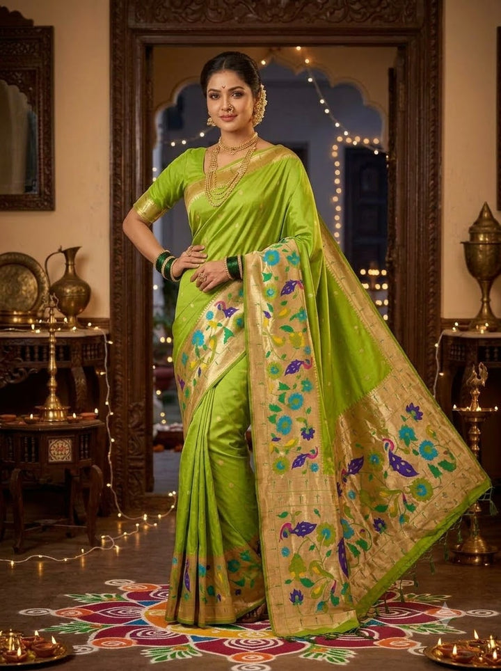 Shahi Kanjivaram Paithani Silk Saree