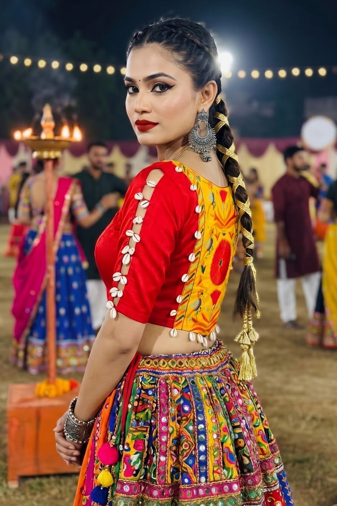 Navrang Cowrie Shell Designer Blouse