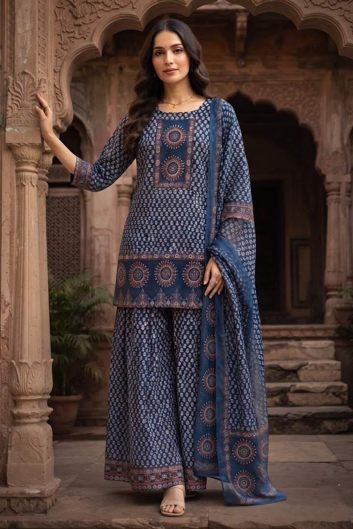 Floral Fable Cotton Kurti Set