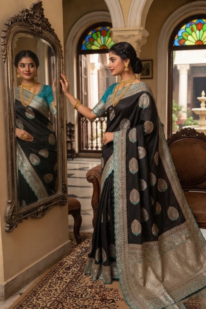 Sophisticated Elegance – Premium Dola Silk (Blended) Saree