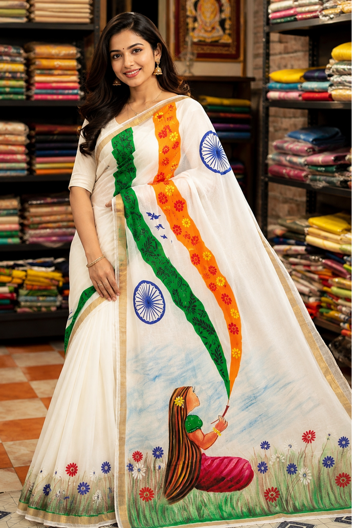 Vande Vastram Soft Kerala Cotton Saree