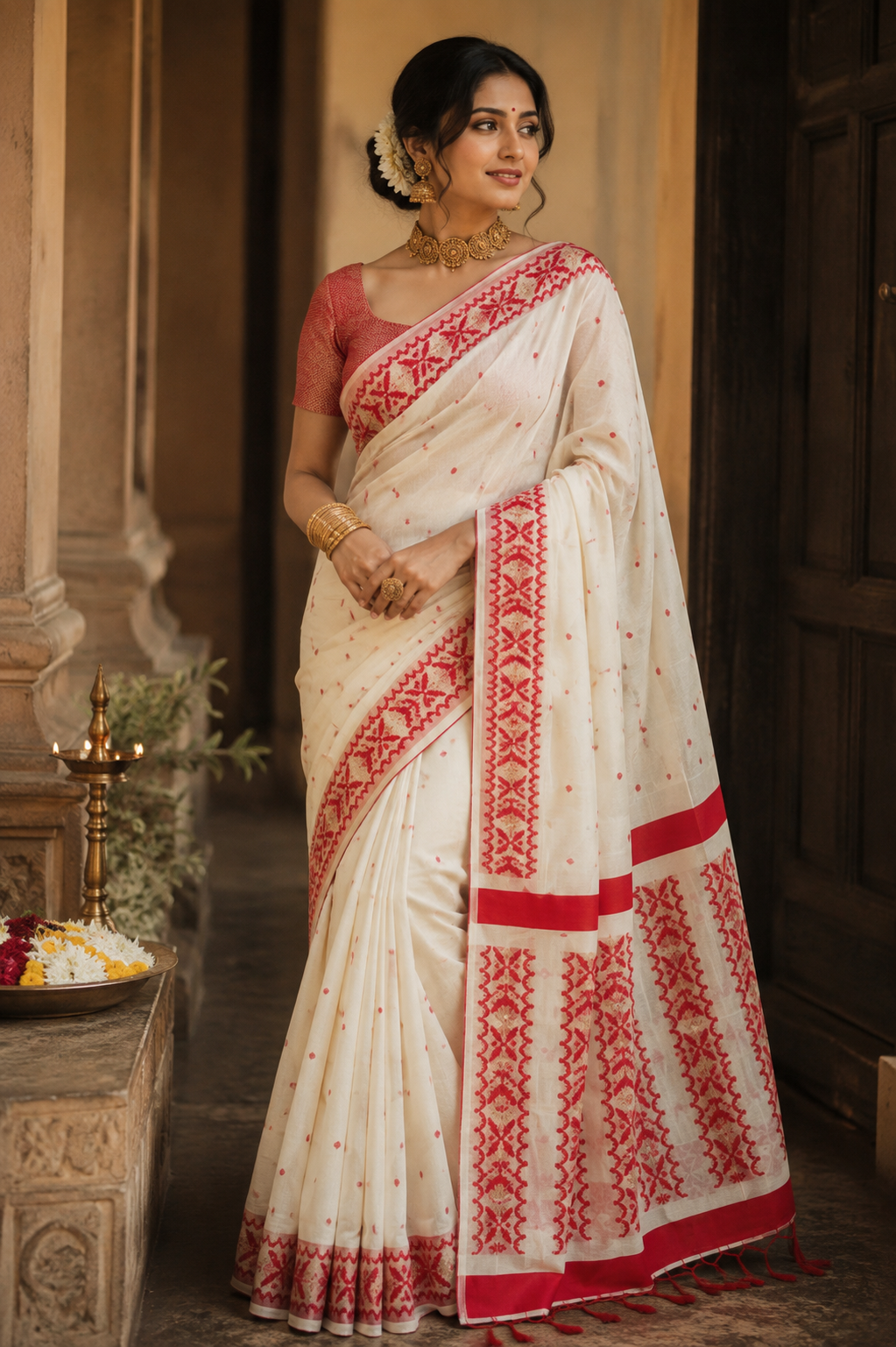 সৌন্দর্য-Semi Tussar Silk Saree