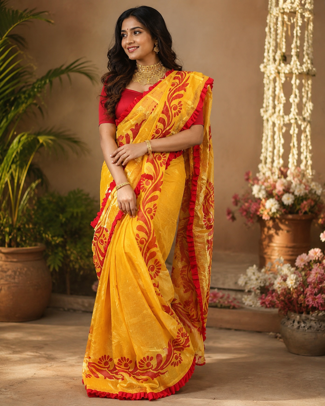 Abahon Pushpanjali Special Jamdani Saree