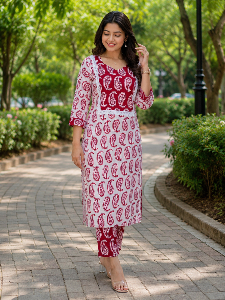 Soft Mornings- Cotton  Kurti Set