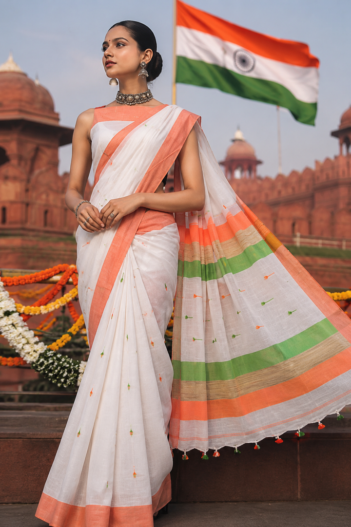 Amar Bharat – Independence Day Special Khadi Cotton Saree