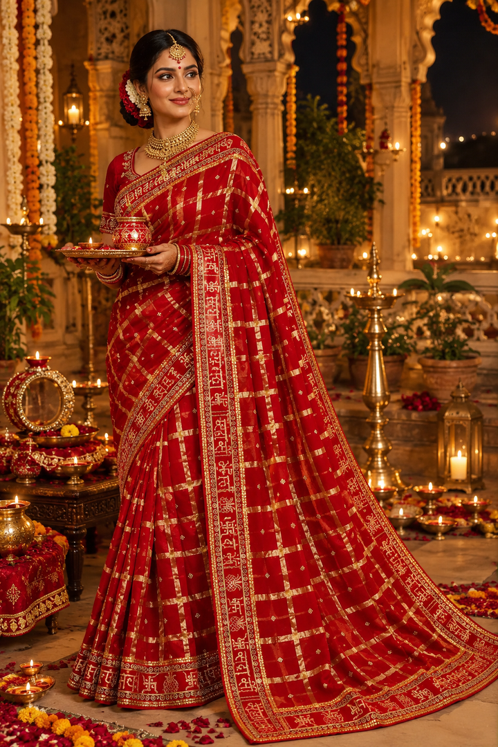Parameshwari Georgette Lace work Saree