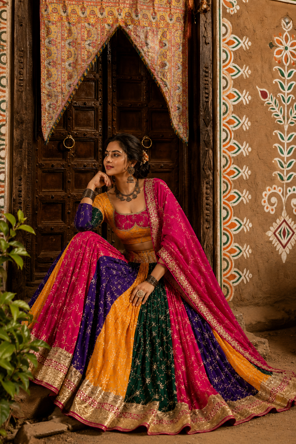 Reva Vintage Silk Lehenga