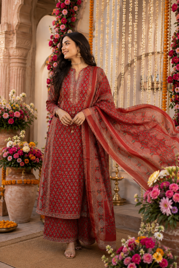 Aavira Ethnic - Cotton Kurti Set