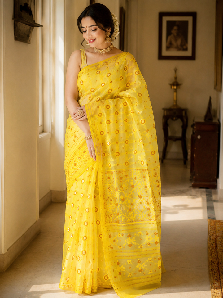 Pujar Shaj Bengal Jamdani Saree