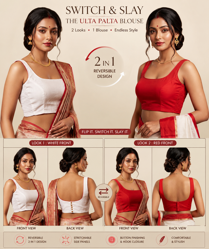 Switch & Slay – The Ulta Palta Reversible Stretchable Blouse