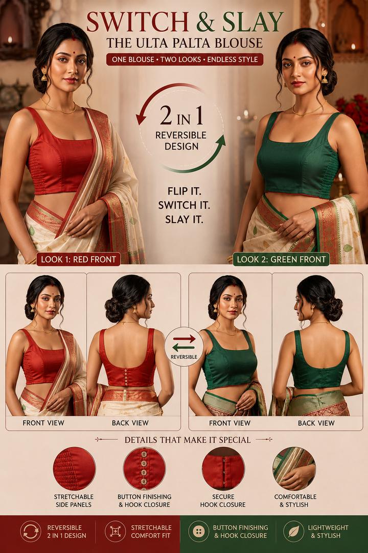 Switch & Slay – The Ulta Palta Reversible Stretchable Blouse