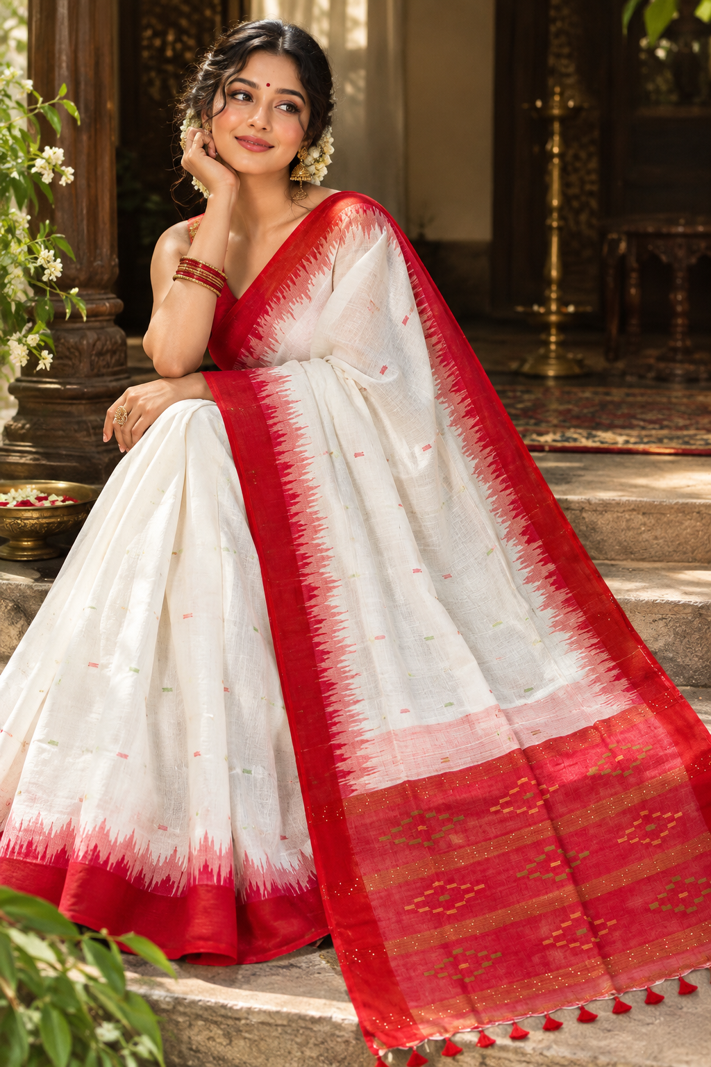 Untamed Passion Handloom Ikkat Saree