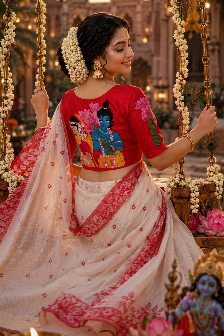 Shyam Sakhi Designer Embroidered Blouse