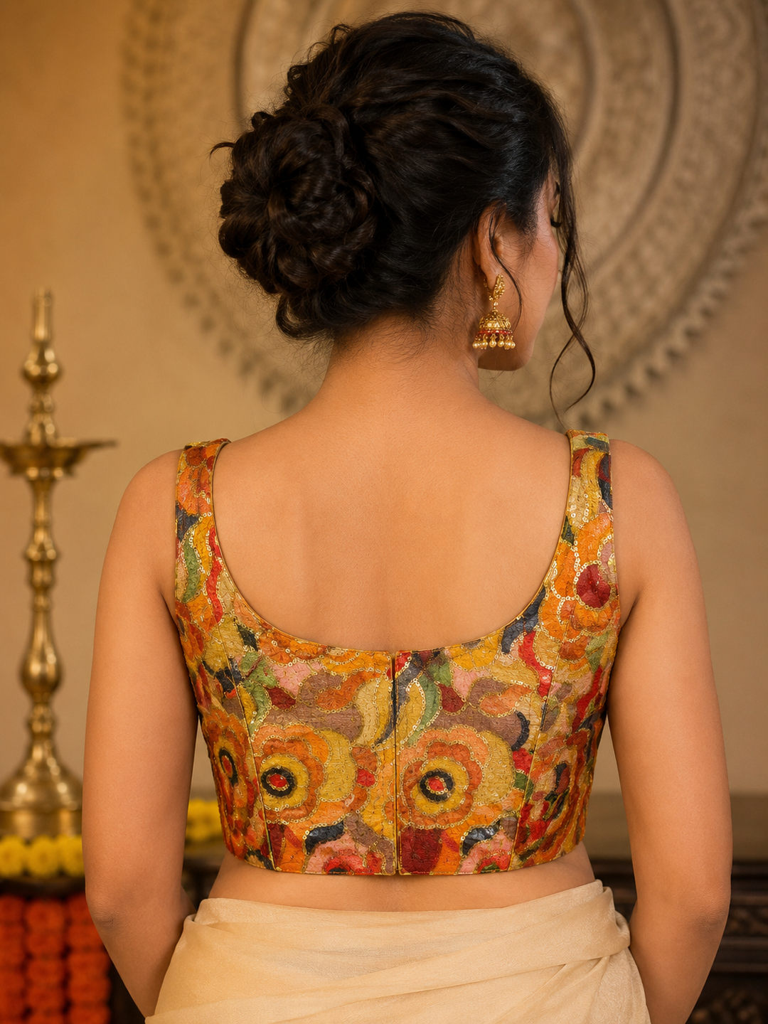 Rosavelle Designer Fancy Silk Sequin Blouse
