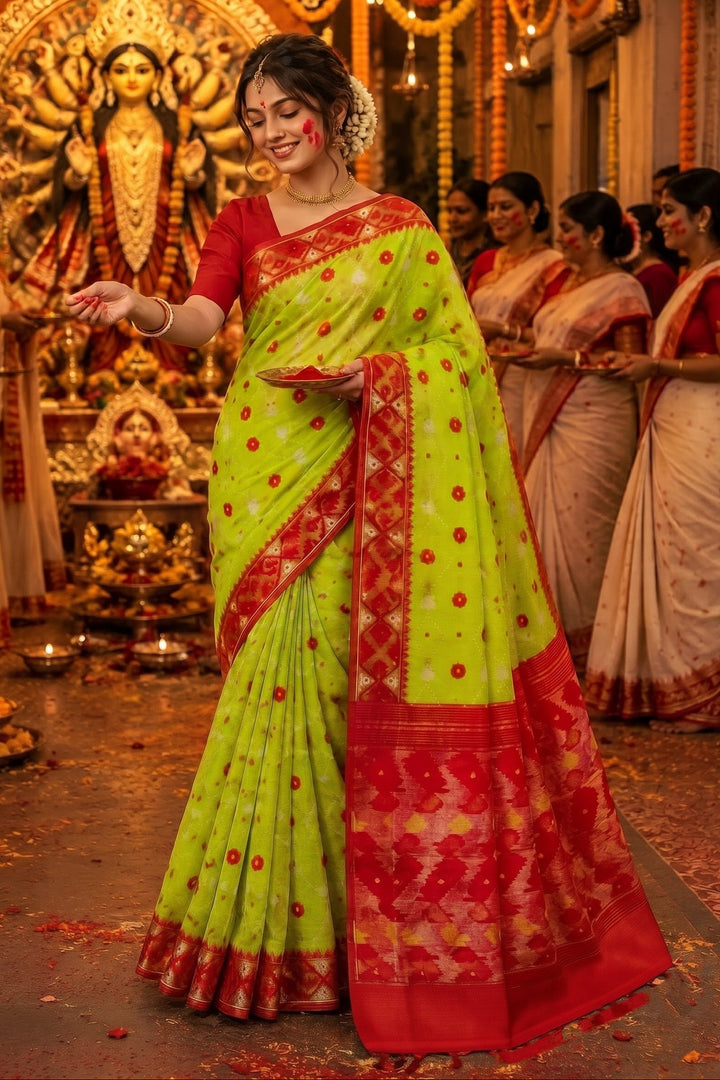 Kumudini | Karat Dhakai Jamdani Saree