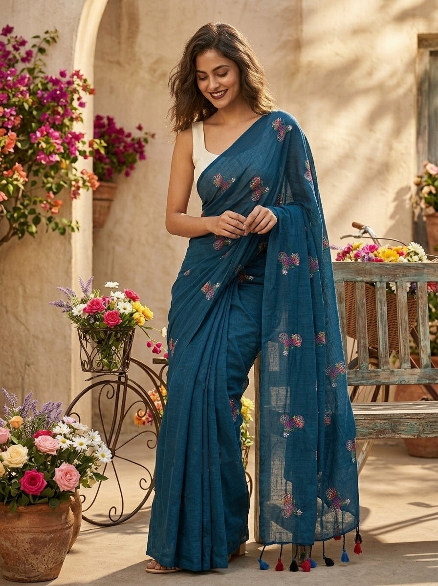 Spring Ride- Khadi Cotton Saree