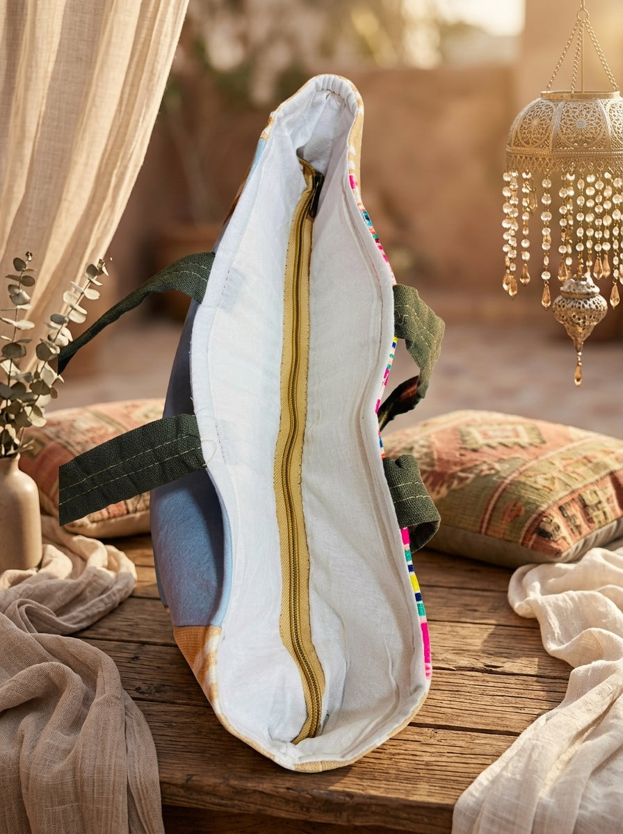 Boho Horizon – Artisan Woven Tote Bag