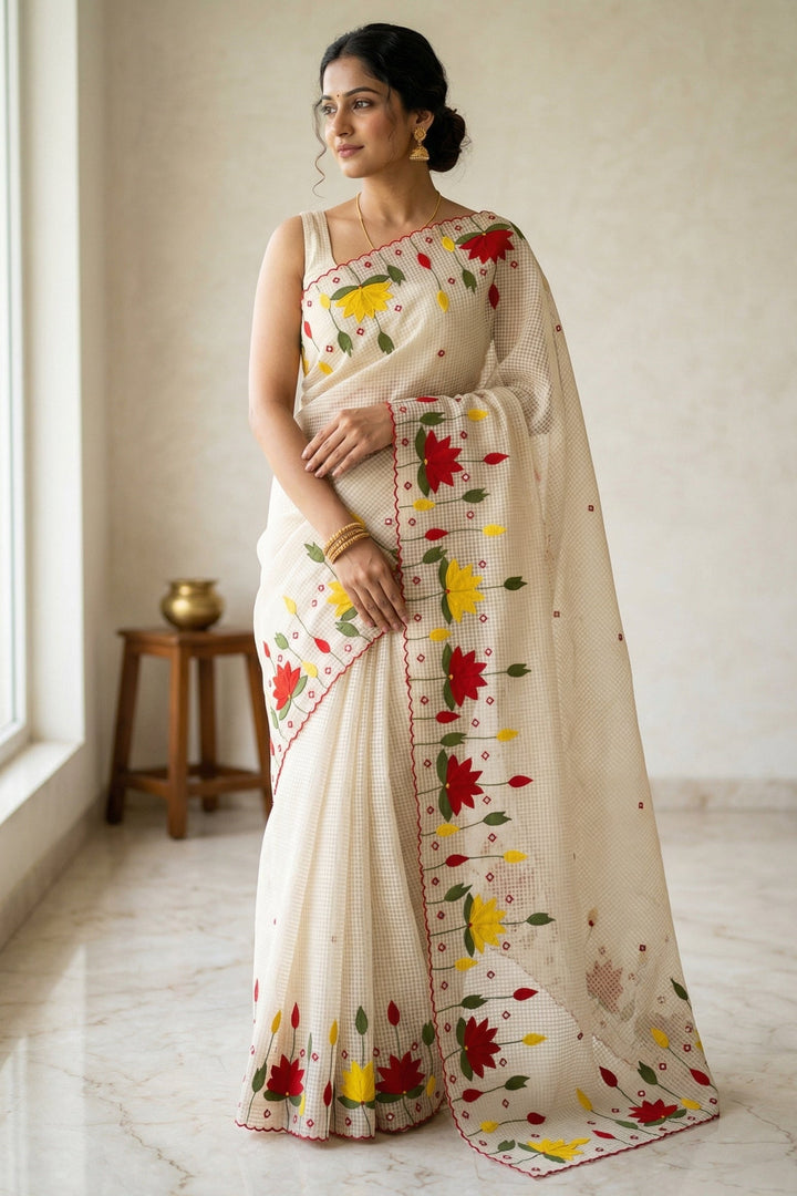 Padyo Pata Kota Applique Saree