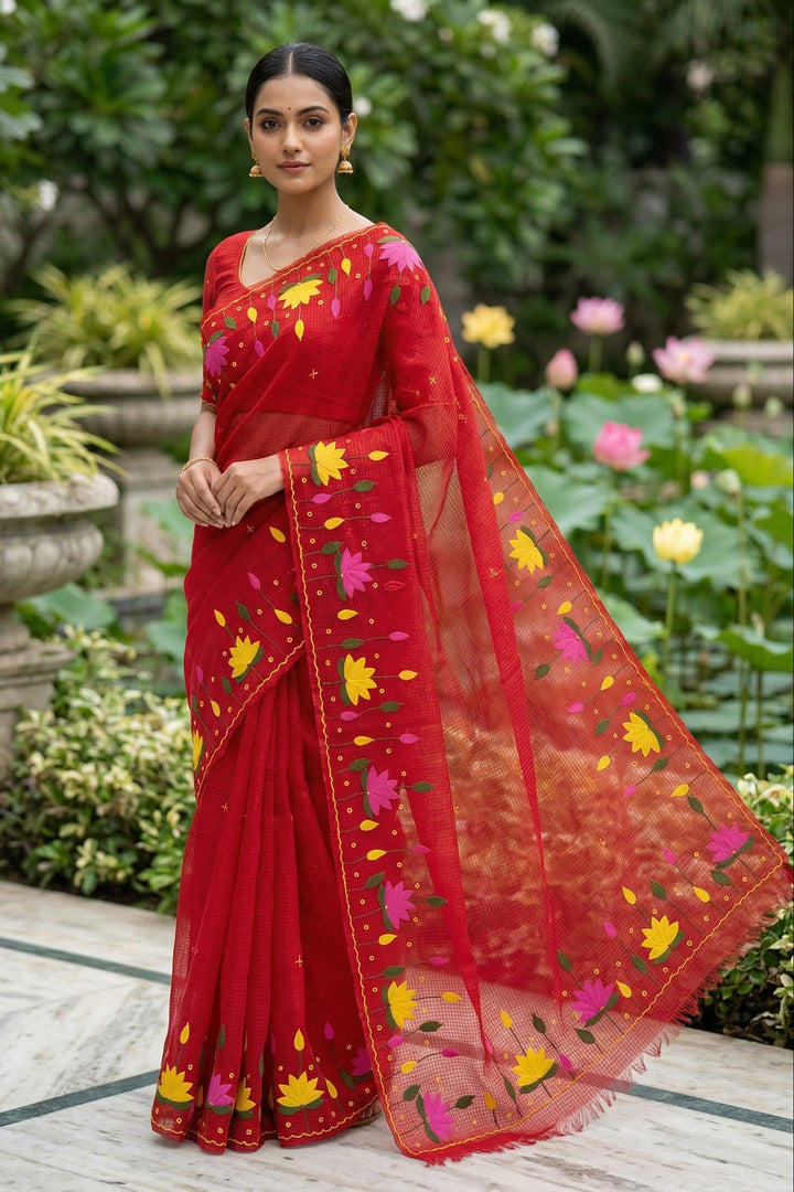 Padyo Pata Kota Applique Saree