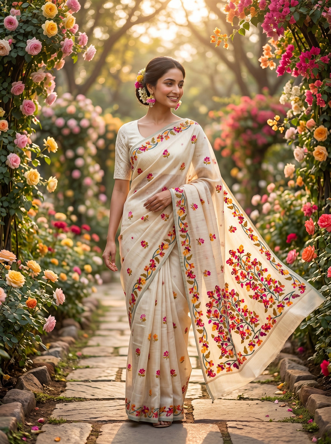 Rongoboti (রঙ্গবতী) Cotton Silk Saree