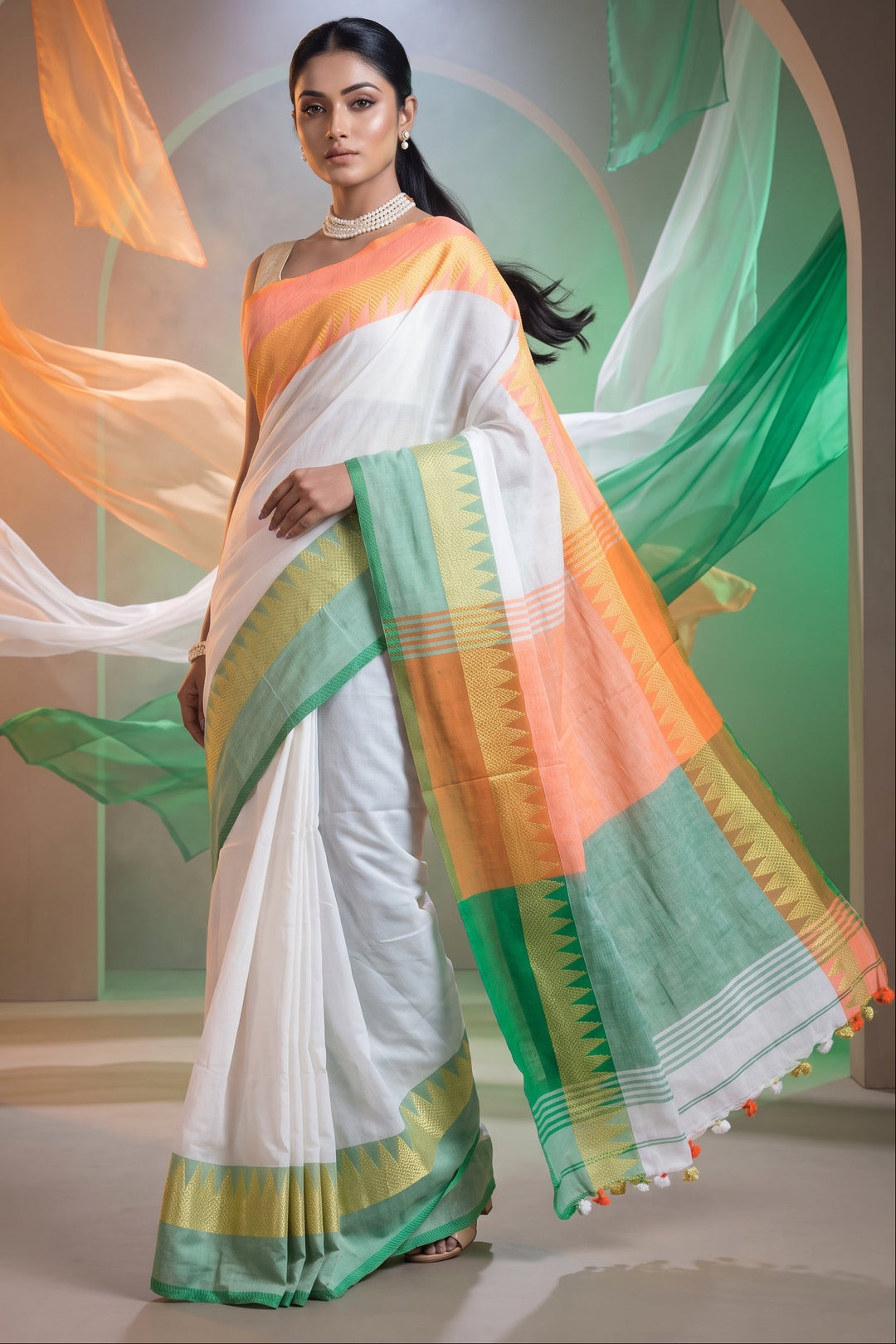 Independence Day Saree ( I Love My India)