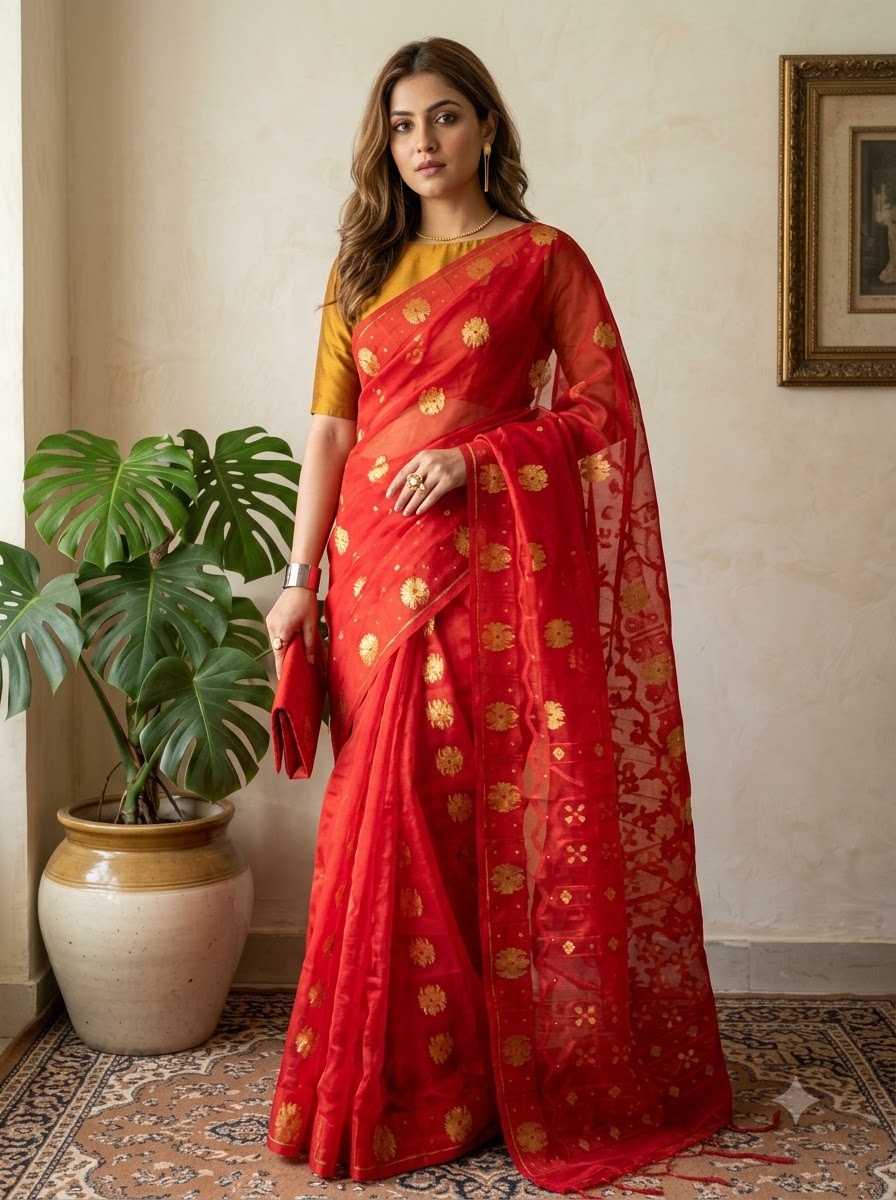 Utsab Bengal Jamdani Saree