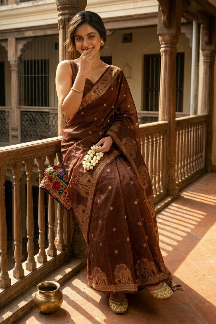 Blossom Drizzle Muslin Silk Saree