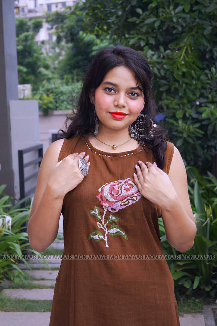 Rose-Cotton Coord Set