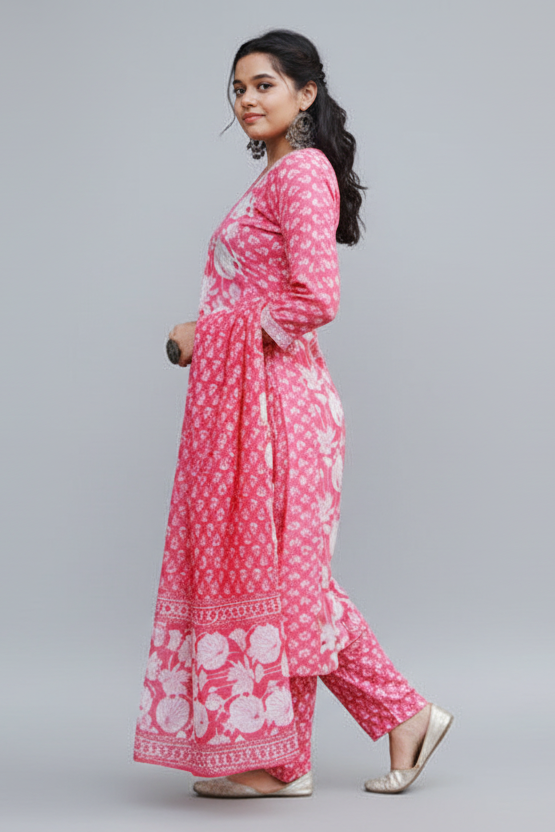 Pink Obsession - Cotton Kurti Set