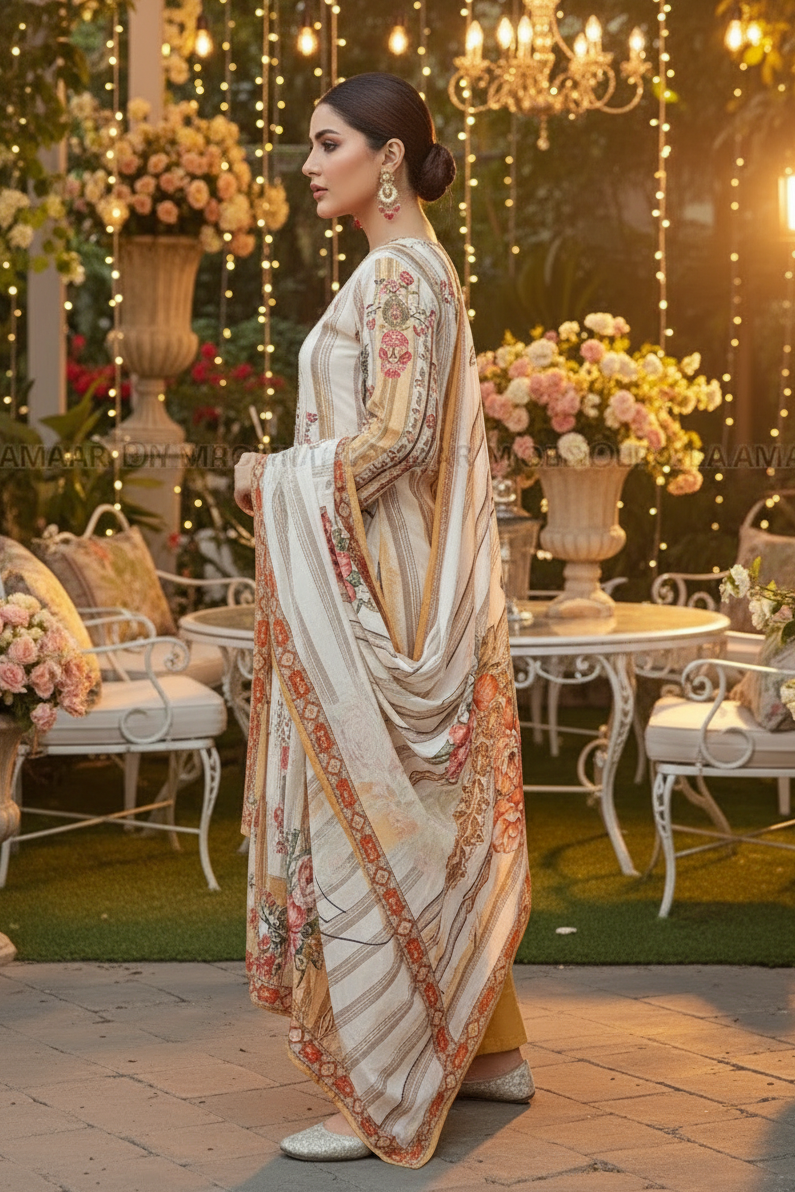 Sundar Aangan - Pakistani Style Muslin Crepe Kurti set