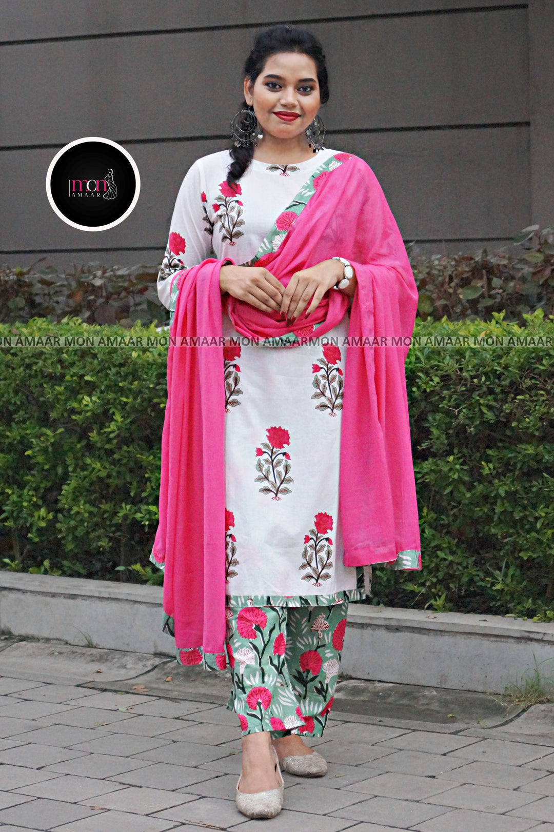 Peace In Garden - Cotton Kurti Set