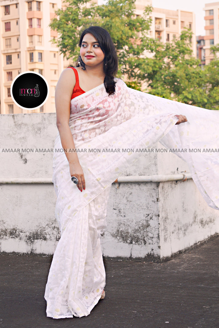 Onam Special  Dhakai Jamdani Saree