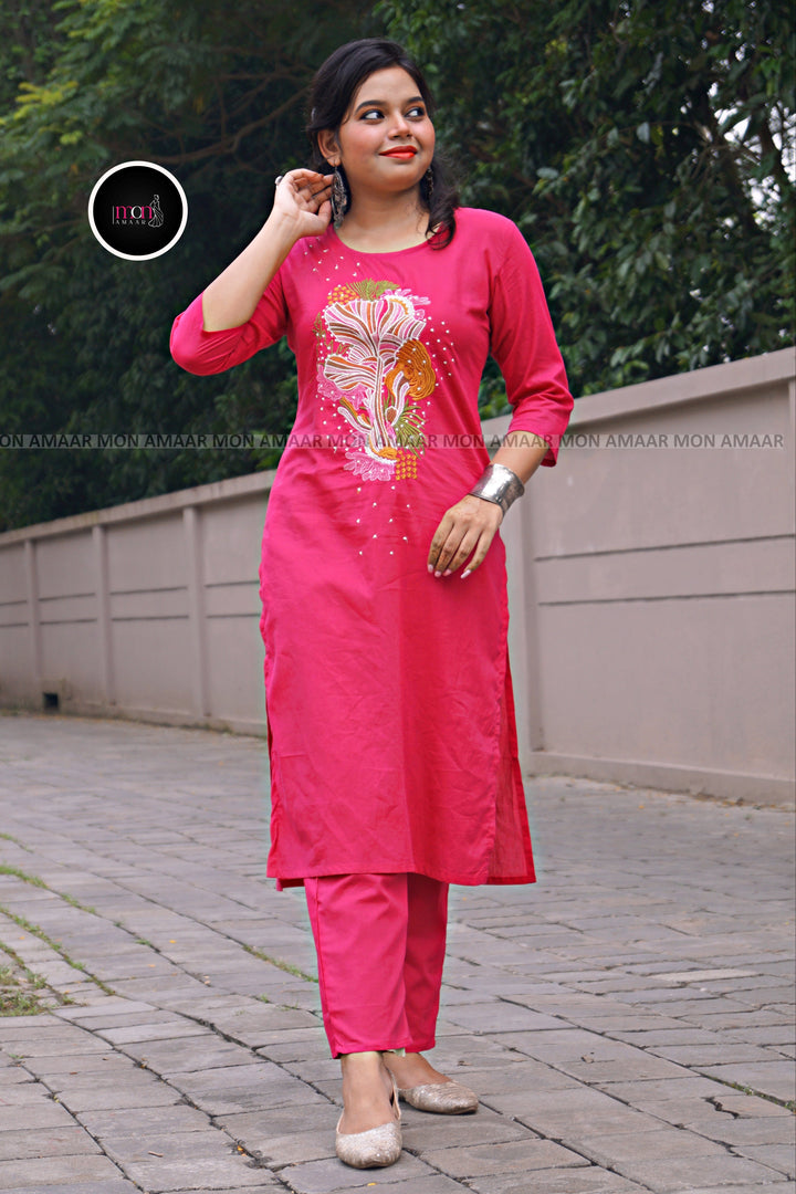 Glow And Shine - Cotton Kurti Set
