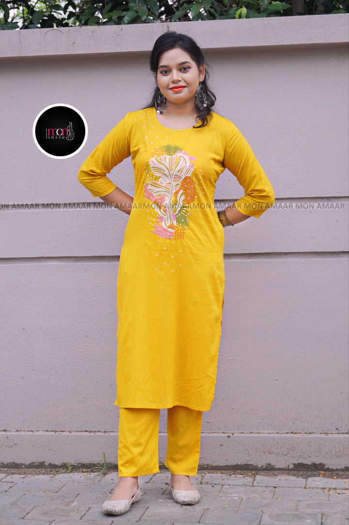 Glow And Shine - Cotton Kurti Set
