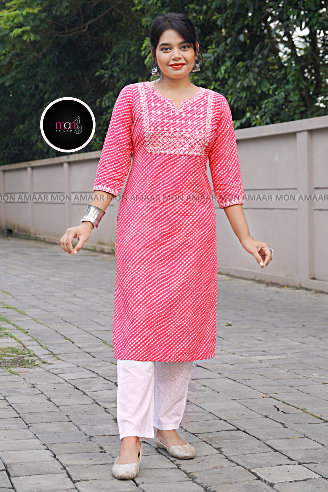 Pink City- Cotton Kurti Set