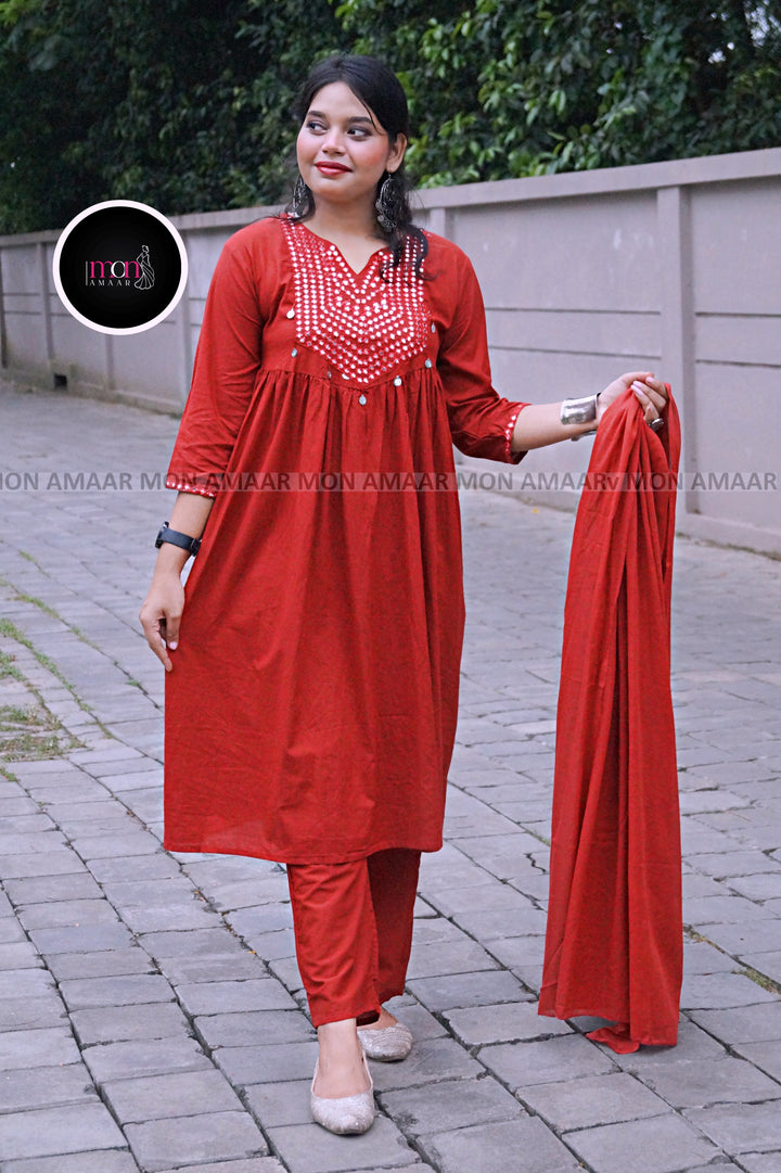 Fortune Favours- Cotton Kurti Set