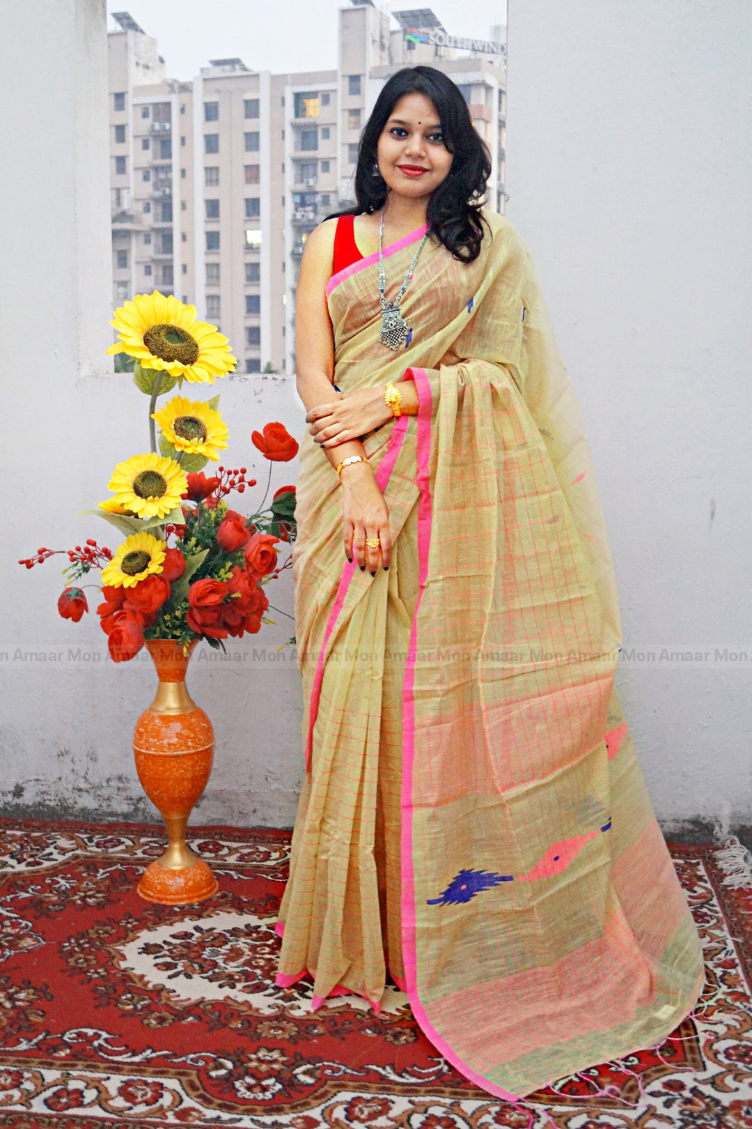 Made Of  Love -Bengal Khadi Saree