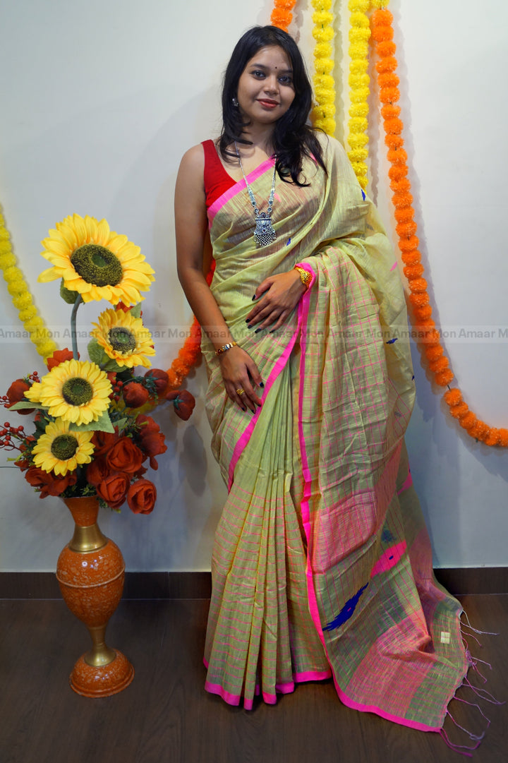 Made Of  Love -Bengal Khadi Saree