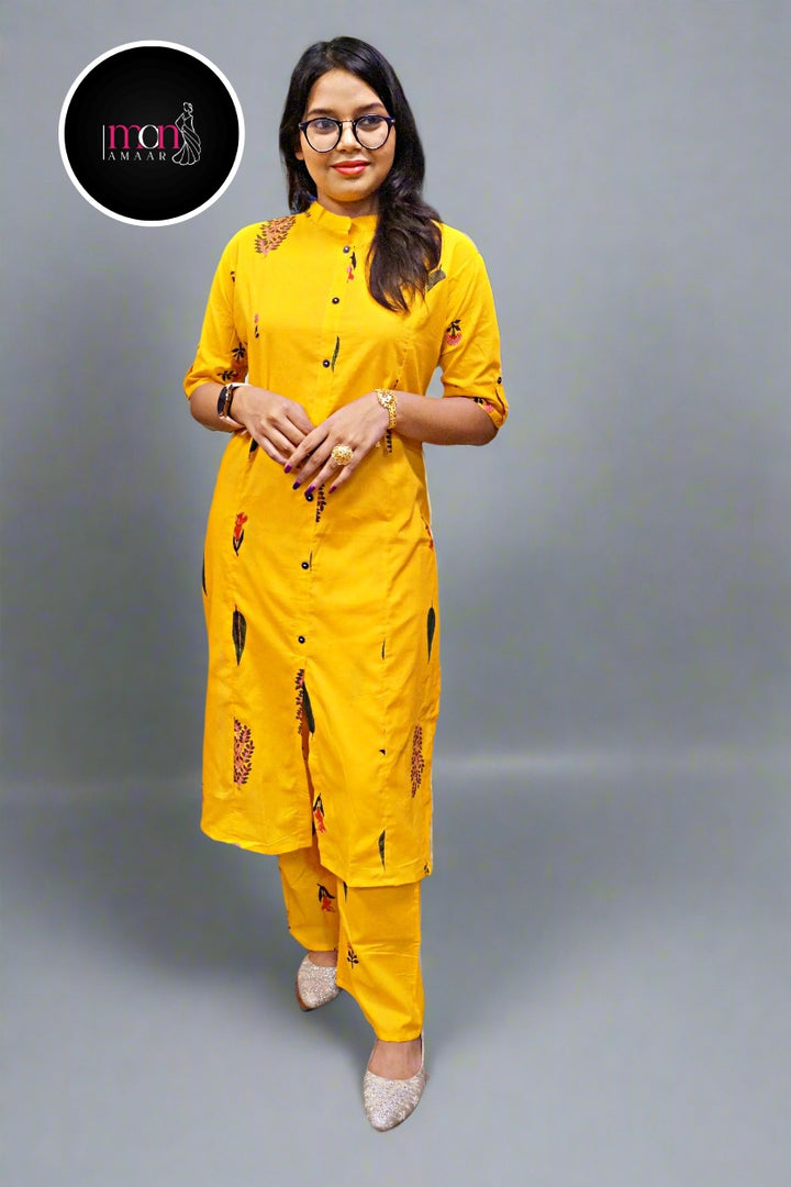 Free-Spirited Women Like Us- Cotton Kurti Set