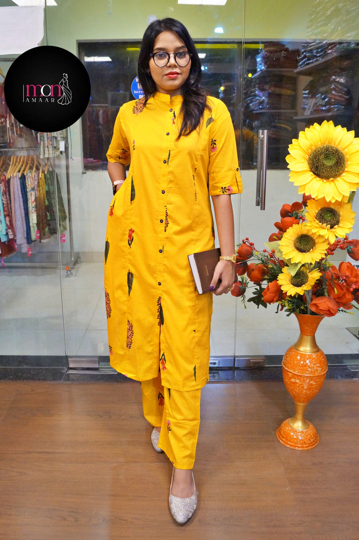 Free-Spirited Women Like Us- Cotton Kurti Set