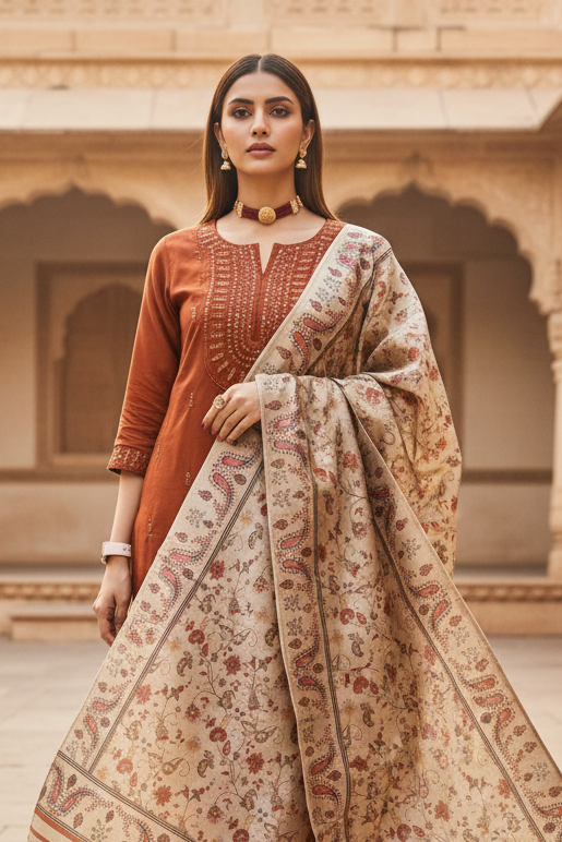 Elegance Redefined- The Cotton Silk 3-Piece Set
