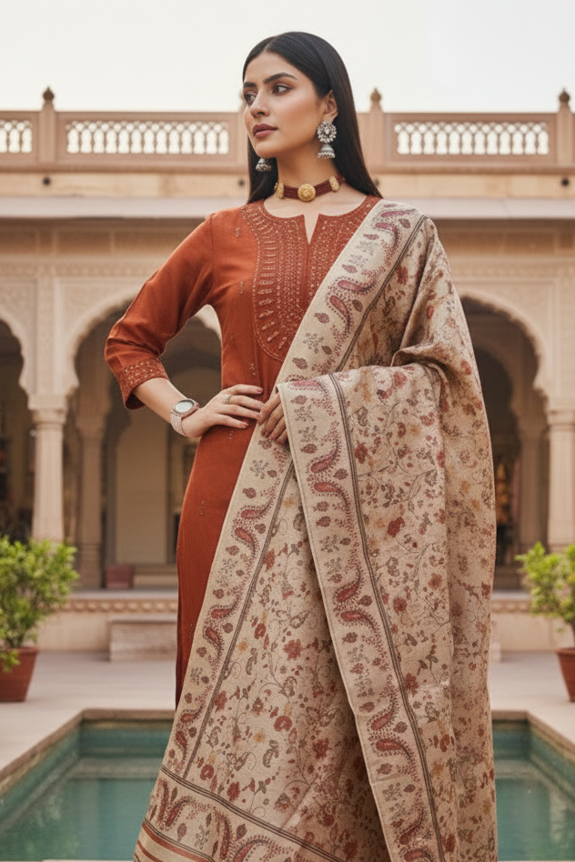 Elegance Redefined- The Cotton Silk 3-Piece Set