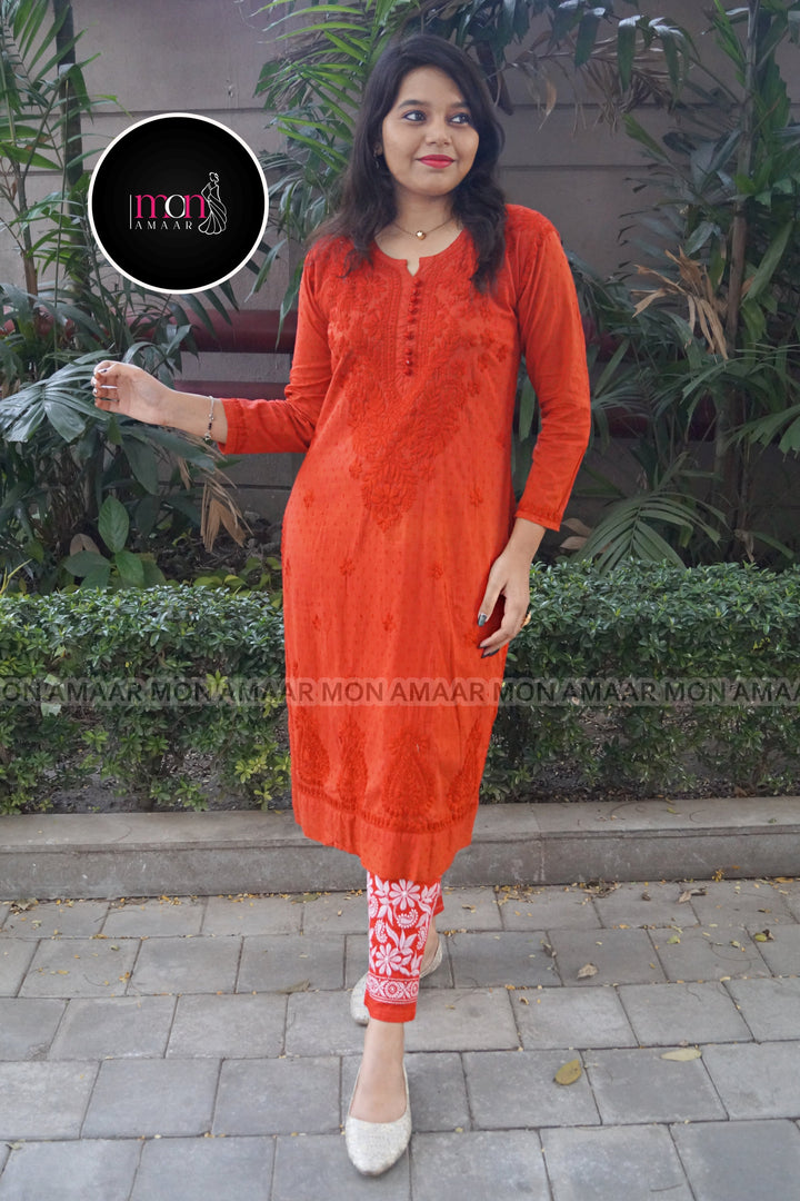 A Day In Colors - Special Kurti set (Red)