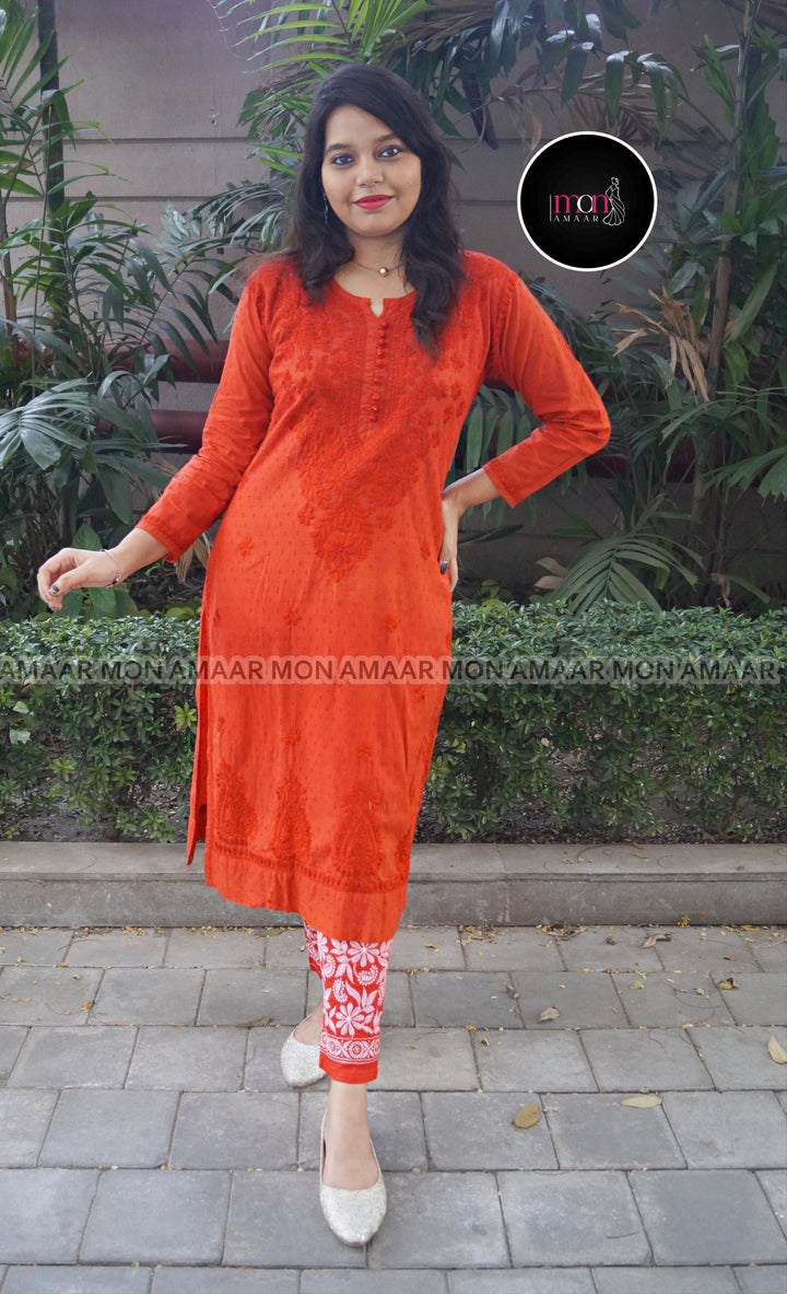 A Day In Colors - Special Kurti set (Red)