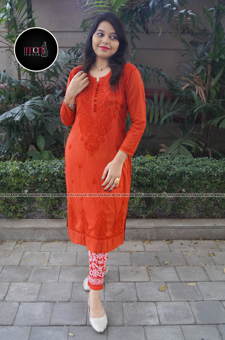 A Day In Colors - Special Kurti set (Red)