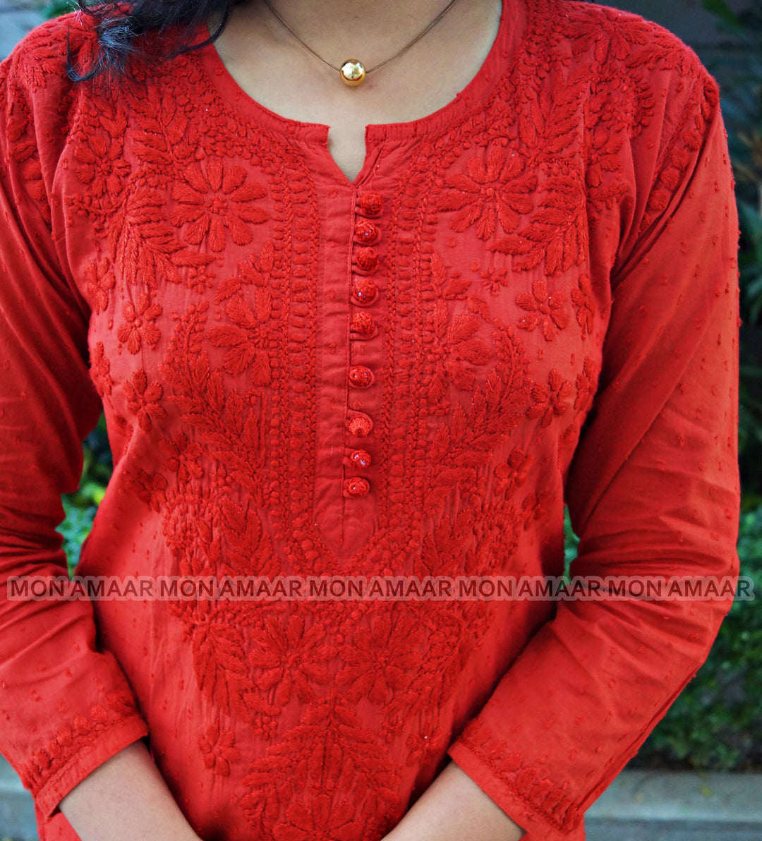 A Day In Colors - Special Kurti set (Red)